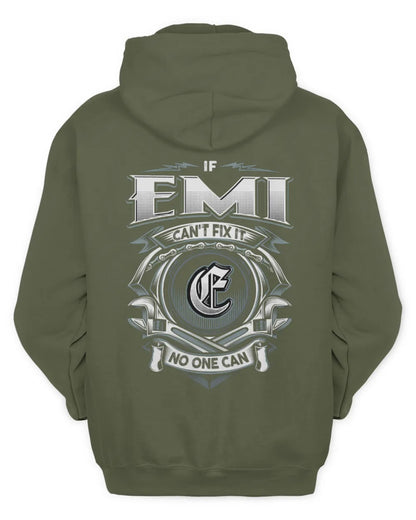 EMI AP81-K4-626 - Personalized Ahmed Quote Apparel “If Ahmed Can't Fix It, No One Can” - Unisex Hoodie - Military Green