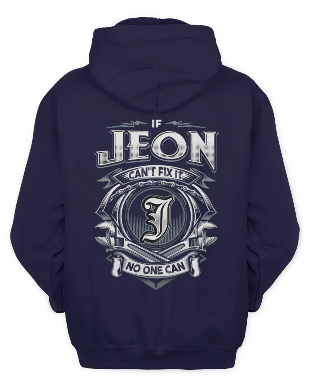 JEON AP81-K4-626 - Personalized Ahmed Quote Apparel “If Ahmed Can't Fix It, No One Can” - Unisex Hoodie - Navy