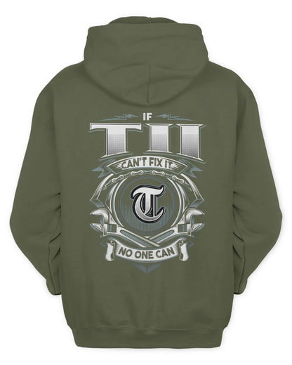 TII AP81-K4-626 - Personalized Ahmed Quote Apparel “If Ahmed Can't Fix It, No One Can” - Unisex Hoodie - Military Green