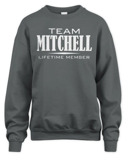 MITCHELL BL62-K4-128 - Personalized “Team NAME Lifetime Member” - Unisex Sweatshirt - Charcoal