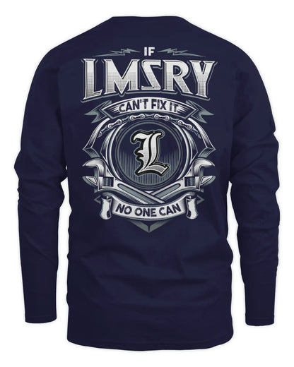 LMSRY AP81-K4-626 - Personalized Ahmed Quote Apparel “If Ahmed Can't Fix It, No One Can” - Men's Long Sleeved T-Shirt - Navy