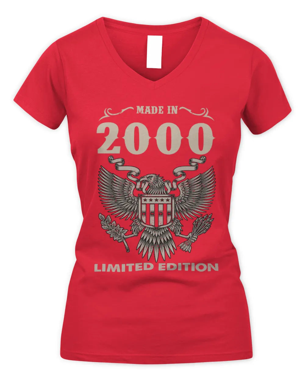 2000 HH89-K2 – Classic Birth Year Limited Edition T-Shirt - Women's V-Neck T-Shirt - Red