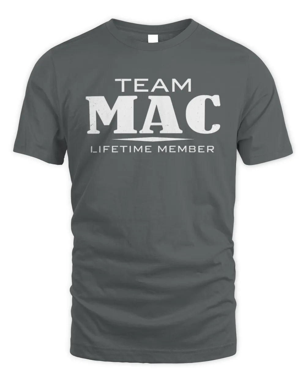 MAC BL62-K4-128 - Personalized “Team NAME Lifetime Member” - Unisex Standard T-Shirt - Charcoal