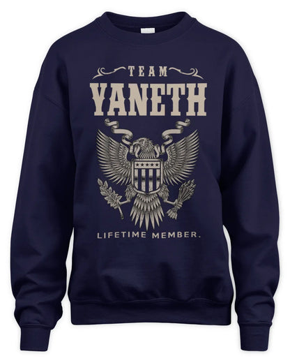 YANETH TP06-K82 – Personalized Classic Style Apparel “Team NAME Lifetime Member” - Unisex Sweatshirt - Navy