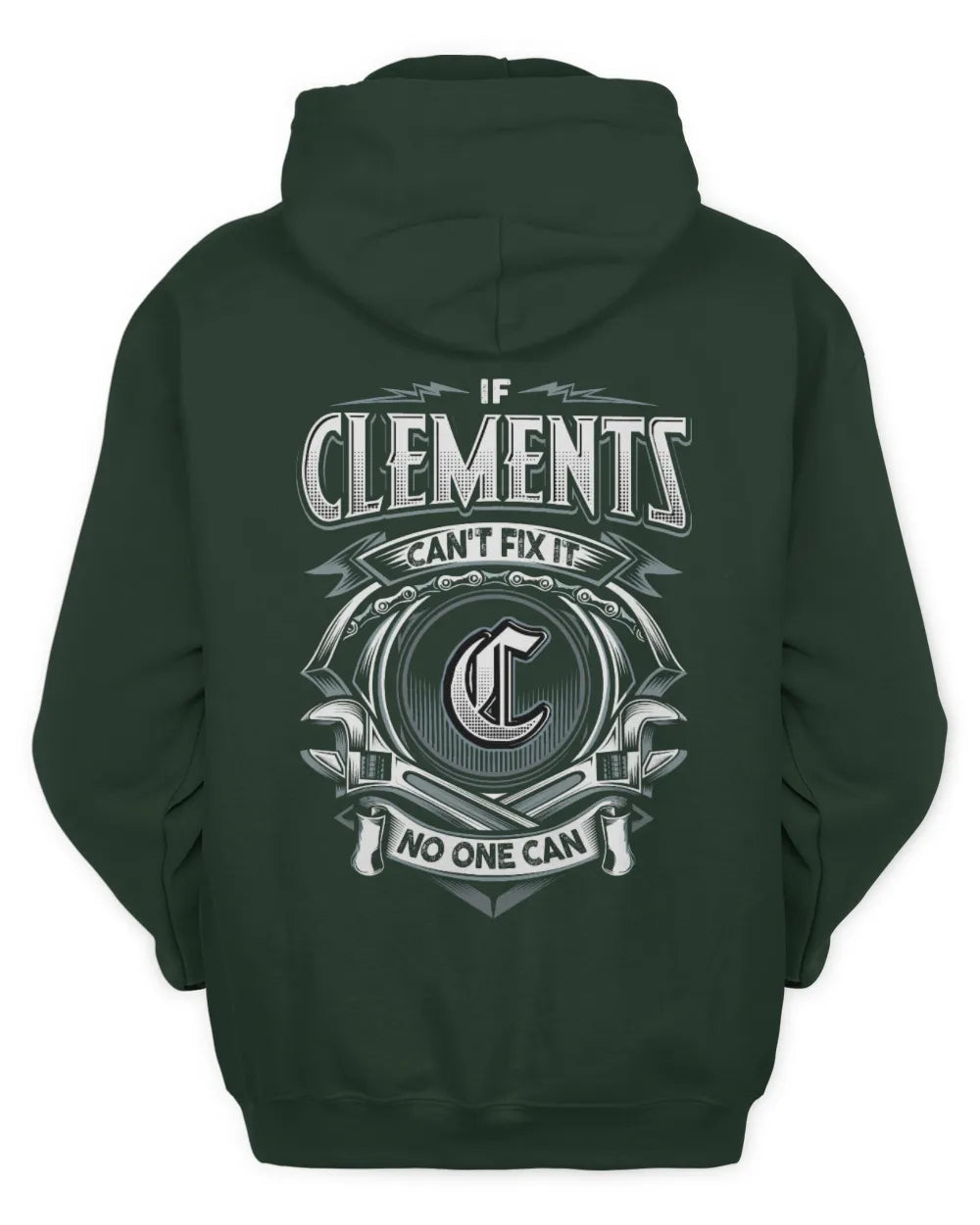 CLEMENTS AP81-K4-626 - Personalized Ahmed Quote Apparel “If Ahmed Can't Fix It, No One Can” - Unisex Hoodie - Forest Green