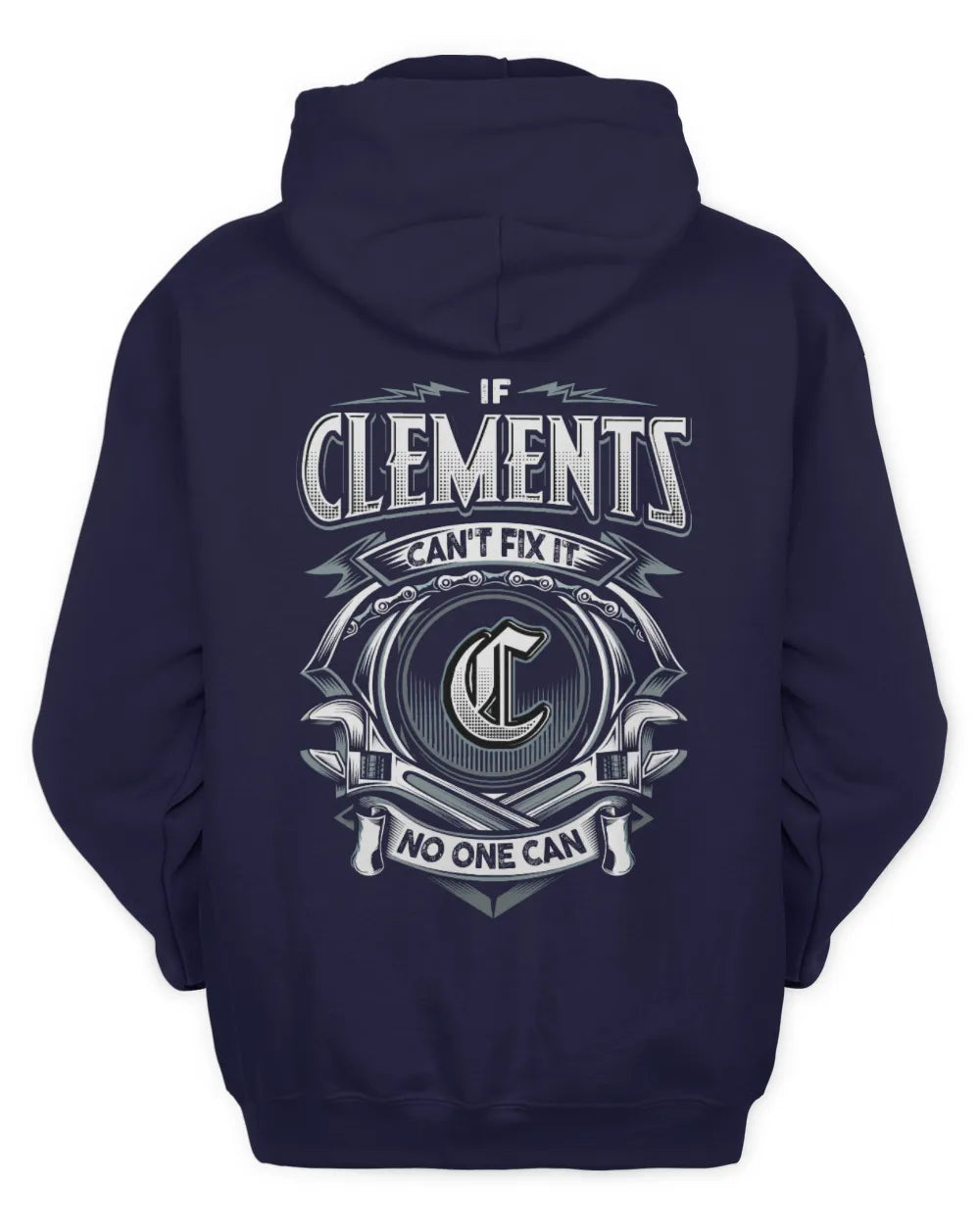 CLEMENTS AP81-K4-626 - Personalized Ahmed Quote Apparel “If Ahmed Can't Fix It, No One Can” - Unisex Hoodie - Navy
