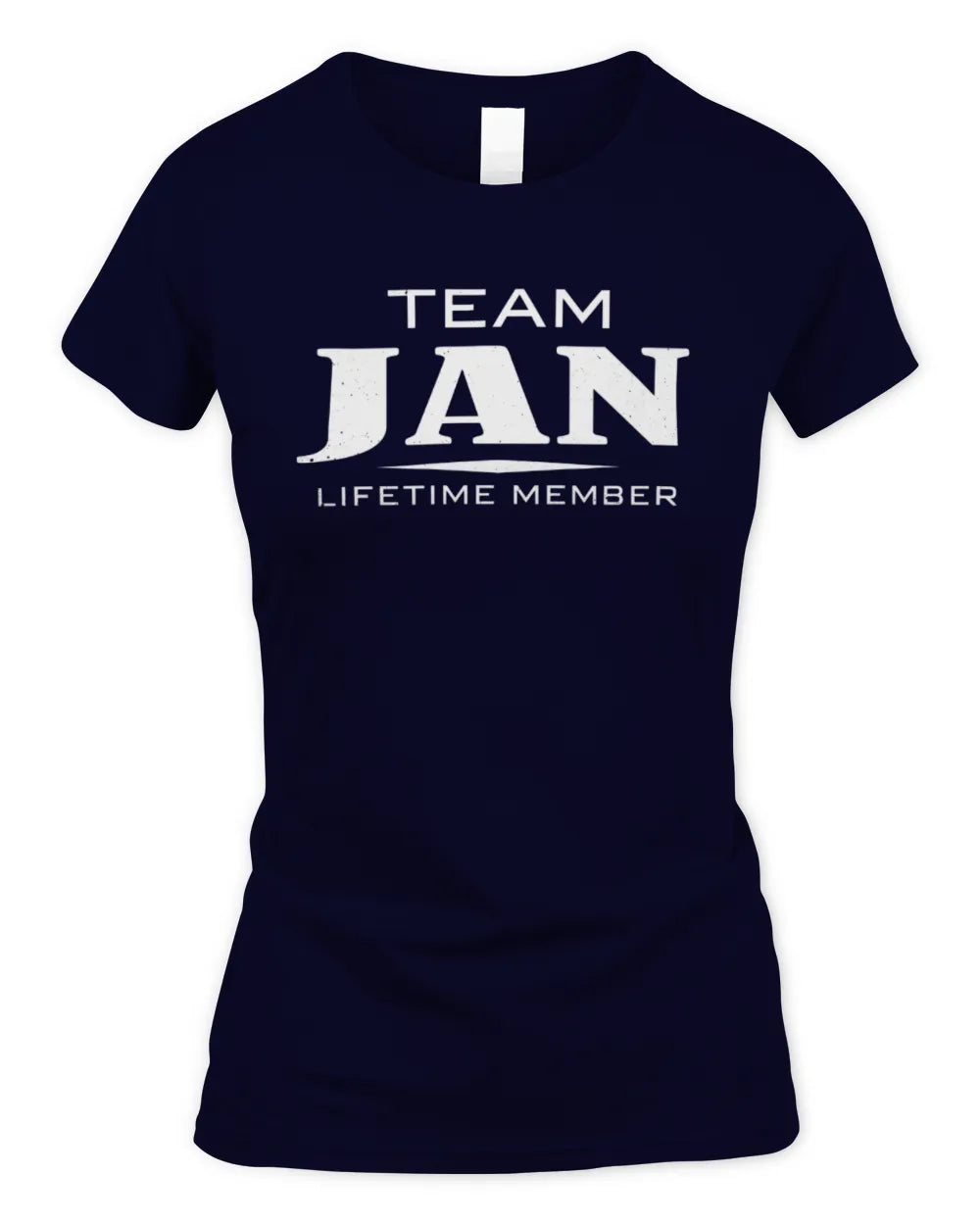 JAN BL62-K4-128 - Personalized “Team NAME Lifetime Member” - Women's Standard T-Shirt - Navy