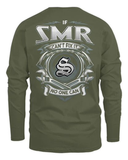 SMR AP81-K4-626 - Personalized Ahmed Quote Apparel “If Ahmed Can't Fix It, No One Can” - Men's Long Sleeved T-Shirt - Military Green