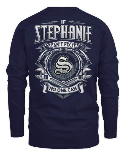 STEPHANIE AP81-K4-626 - Personalized Ahmed Quote Apparel “If Ahmed Can't Fix It, No One Can” - Men's Long Sleeved T-Shirt - Navy