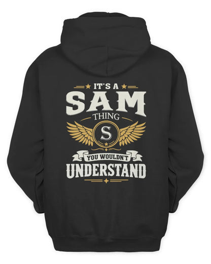 SAM KT06-M008 It’s a [NAME] Thing – You Wouldn’t Understand | Personalized Vintage T-Shirt - Unisex Hoodie - Black