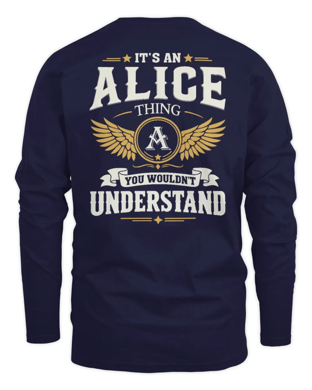 ALICE KT06-M008 It’s a [NAME] Thing – You Wouldn’t Understand | Personalized Vintage T-Shirt - Men's Long Sleeved T-Shirt - Navy