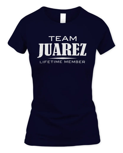 JUAREZ BL62-K4-128 - Personalized “Team NAME Lifetime Member” - Women's Standard T-Shirt - Navy