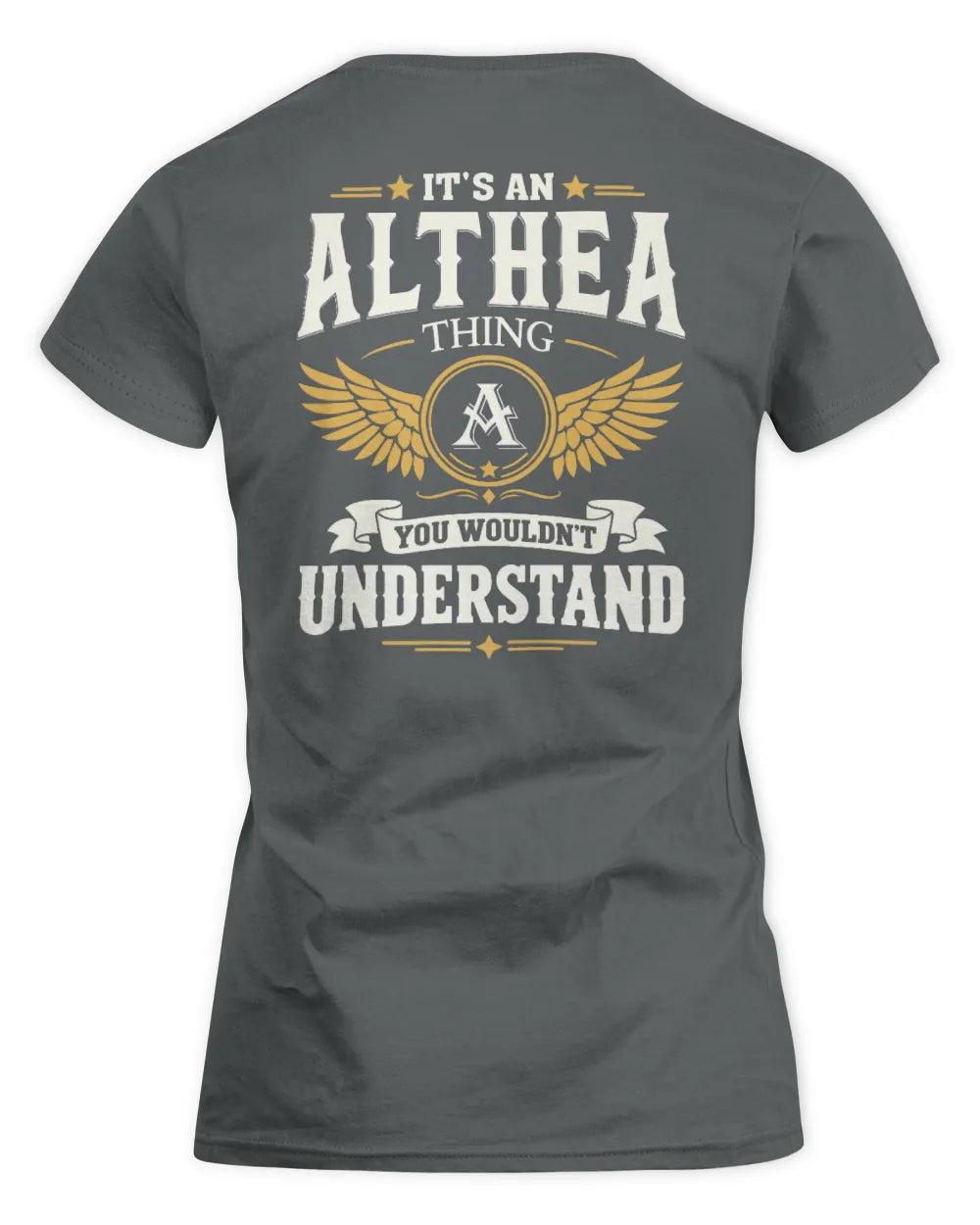 ALTHEA KT06-M008 It’s a [NAME] Thing – You Wouldn’t Understand | Personalized Vintage T-Shirt - Women's Standard T-Shirt - Charcoal
