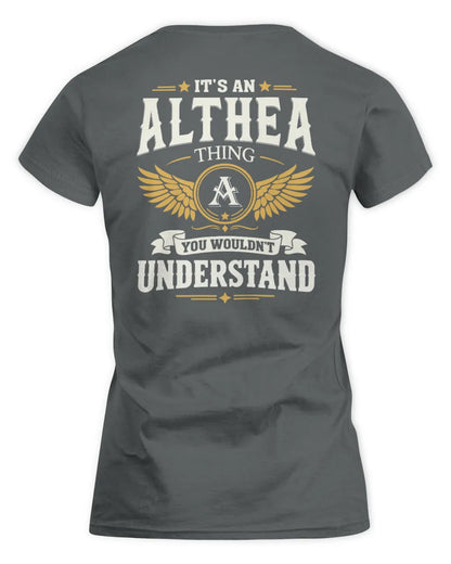 ALTHEA KT06-M008 It’s a [NAME] Thing – You Wouldn’t Understand | Personalized Vintage T-Shirt - Women's Standard T-Shirt - Charcoal