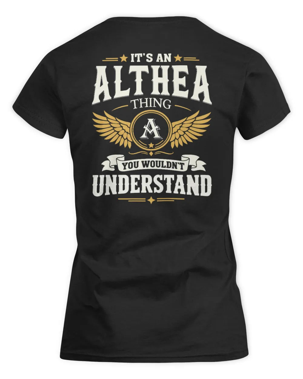 ALTHEA KT06-M008 It’s a [NAME] Thing – You Wouldn’t Understand | Personalized Vintage T-Shirt - Women's Standard T-Shirt - Black