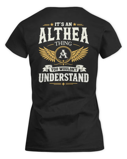 ALTHEA KT06-M008 It’s a [NAME] Thing – You Wouldn’t Understand | Personalized Vintage T-Shirt - Women's Standard T-Shirt - Black