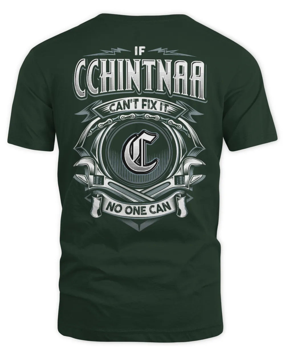 CCHINTNAA AP81-K4-626 - Personalized Ahmed Quote Apparel “If Ahmed Can't Fix It, No One Can” - Unisex Standard T-Shirt - Forest Green