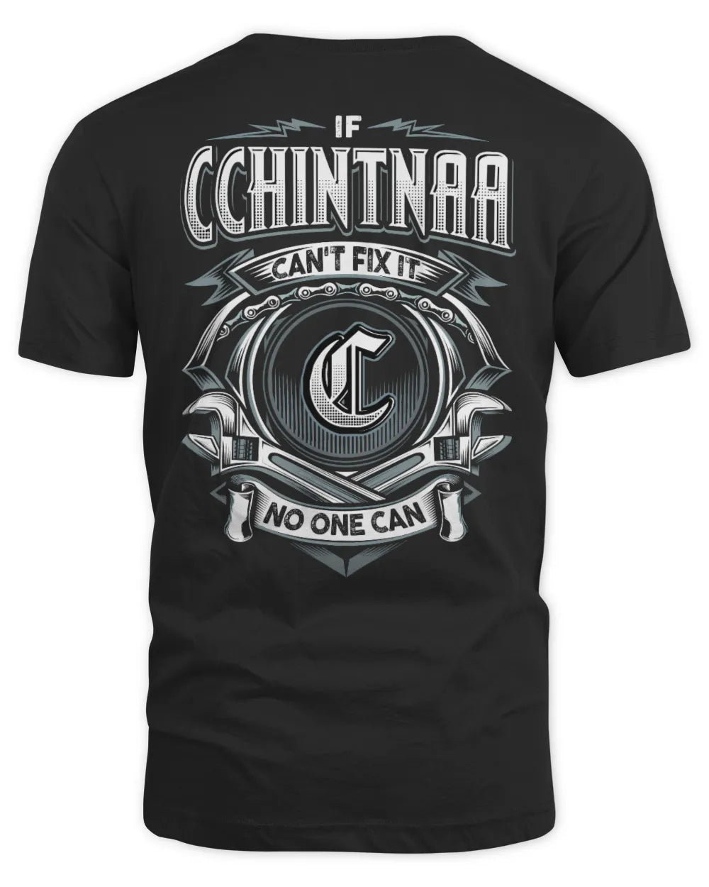 CCHINTNAA AP81-K4-626 - Personalized Ahmed Quote Apparel “If Ahmed Can't Fix It, No One Can” - Unisex Standard T-Shirt - Black