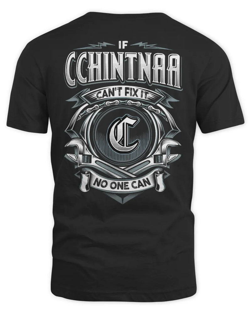 CCHINTNAA AP81-K4-626 - Personalized Ahmed Quote Apparel “If Ahmed Can't Fix It, No One Can” - Unisex Standard T-Shirt - Black