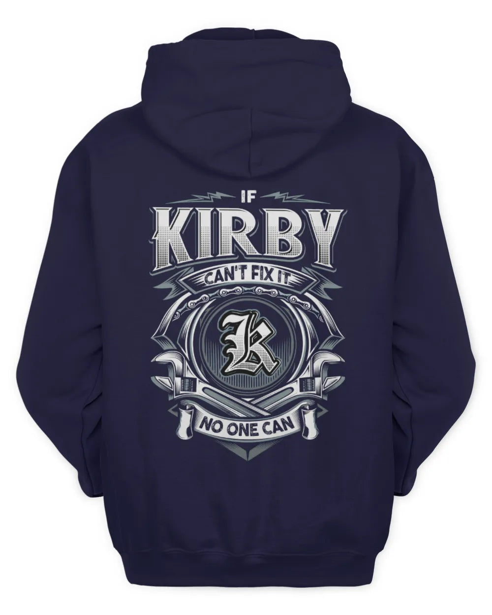 KIRBY AP81-K4-626 - Personalized Ahmed Quote Apparel “If Ahmed Can't Fix It, No One Can” - Unisex Hoodie - Navy