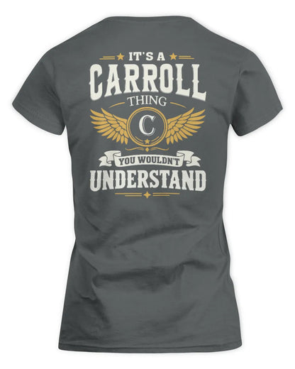 CARROLL KT06-M008 It’s a [NAME] Thing – You Wouldn’t Understand | Personalized Vintage T-Shirt - Women's Standard T-Shirt - Charcoal