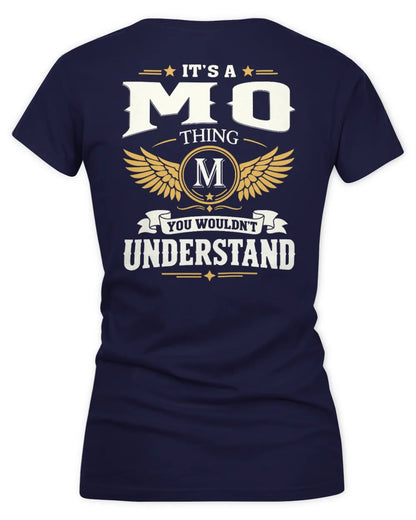 MO KT06-M008 It’s a [NAME] Thing – You Wouldn’t Understand | Personalized Vintage T-Shirt - Women's V-Neck T-Shirt - Navy