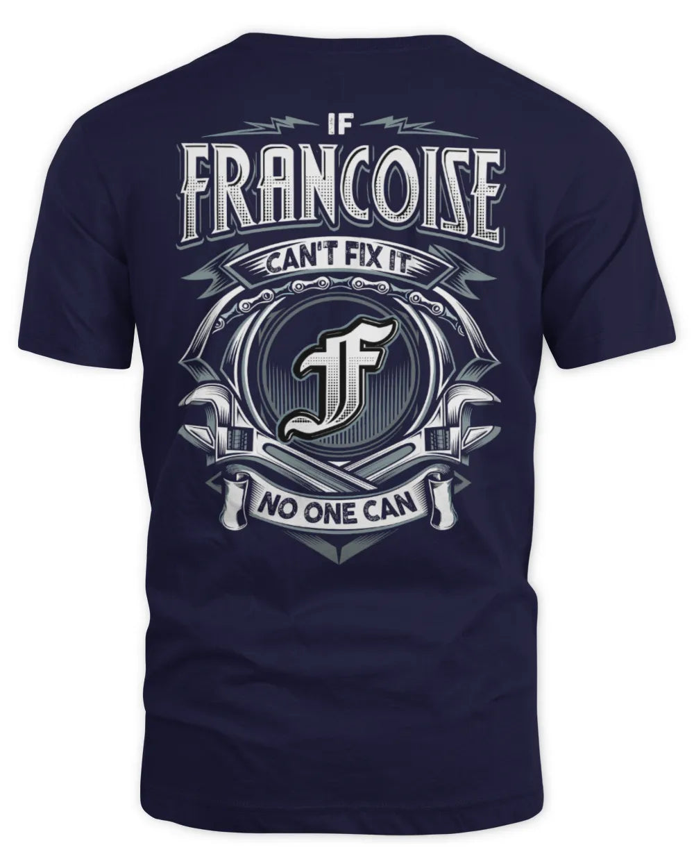 FRANCOISE AP81-K4-626 - Personalized Ahmed Quote Apparel “If Ahmed Can't Fix It, No One Can” - Unisex Standard T-Shirt - Navy