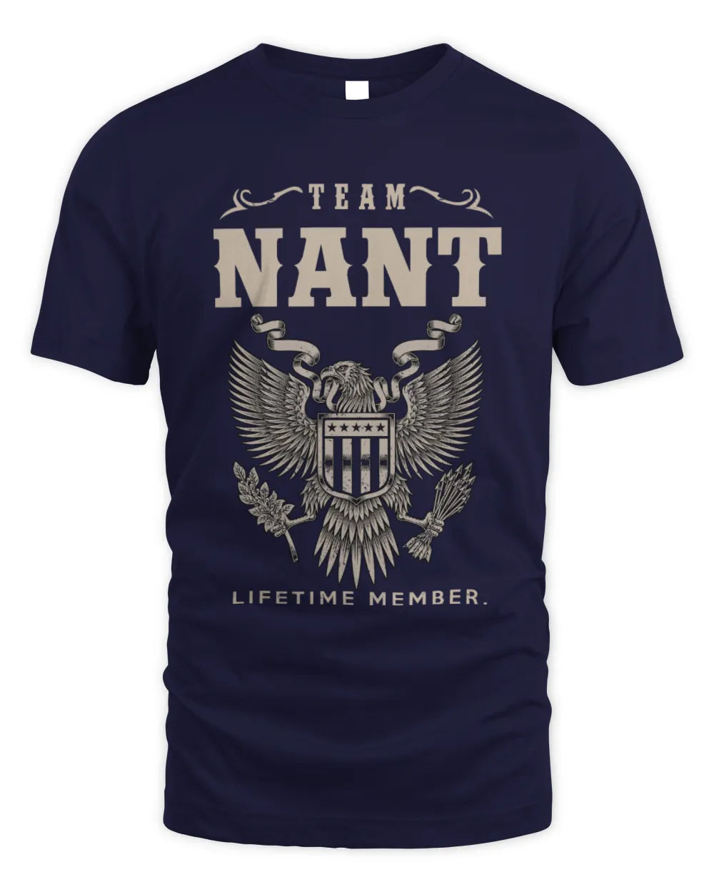 NANT TP06-K82 – Personalized Classic Style Apparel “Team NAME Lifetime Member” - Unisex Standard T-Shirt - Navy