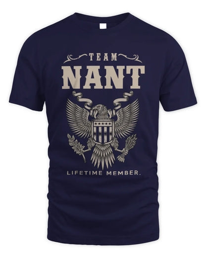 NANT TP06-K82 – Personalized Classic Style Apparel “Team NAME Lifetime Member” - Unisex Standard T-Shirt - Navy