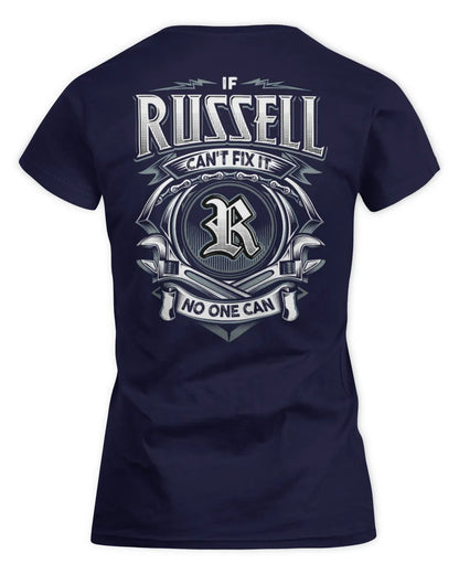 RUSSELL AP81-K4-626 - Personalized Ahmed Quote Apparel “If Ahmed Can't Fix It, No One Can” - Women's Standard T-Shirt - Navy