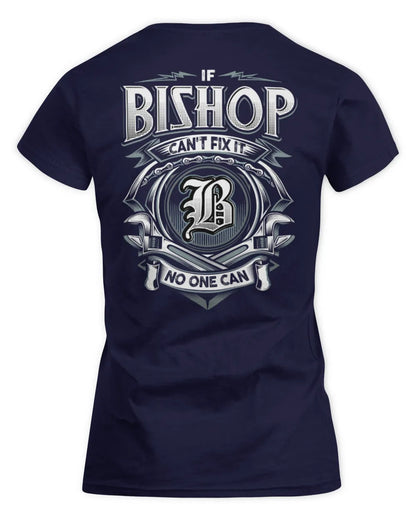 BISHOP AP81-K4-626 - Personalized Ahmed Quote Apparel “If Ahmed Can't Fix It, No One Can” - Women's Standard T-Shirt - Navy