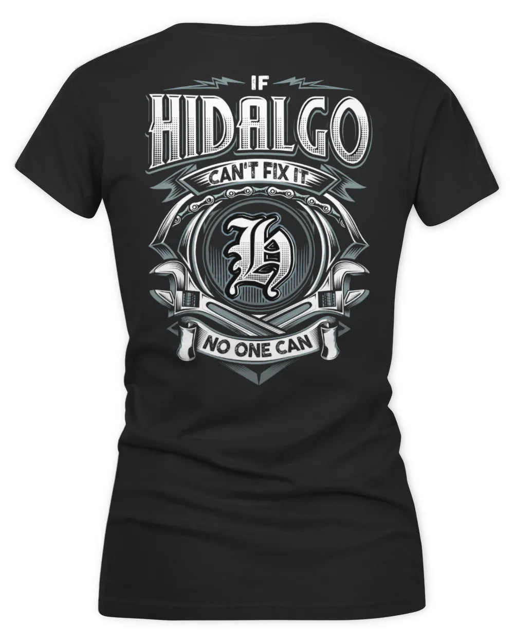 HIDALGO AP81-K4-626 - Personalized Ahmed Quote Apparel “If Ahmed Can't Fix It, No One Can” - Women's V-Neck T-Shirt - Black