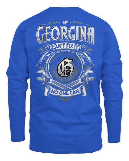 GEORGINA AP81-K4-626 - Personalized Ahmed Quote Apparel “If Ahmed Can't Fix It, No One Can” - Men's Long Sleeved T-Shirt - Royal