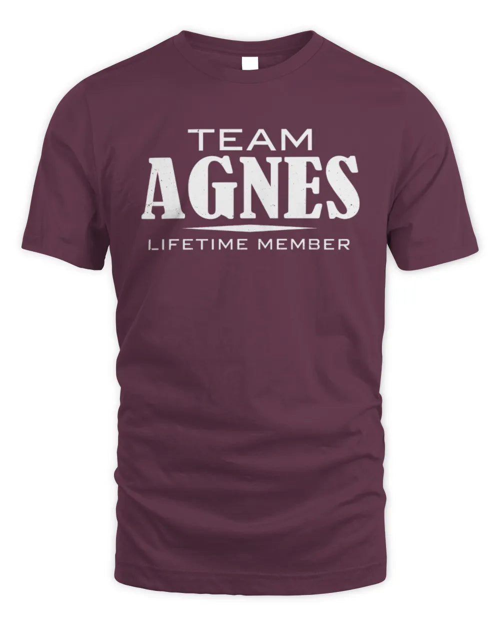 AGNES BL62-K4-128 - Personalized “Team NAME Lifetime Member” - Unisex Standard T-Shirt - Maroon