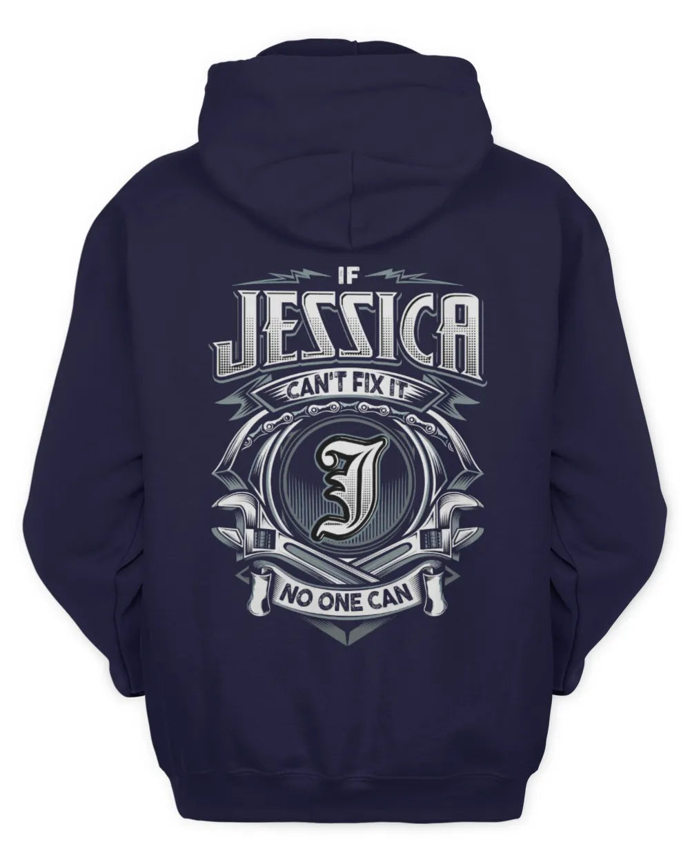 JESSICA AP81-K4-626 - Personalized Ahmed Quote Apparel “If Ahmed Can't Fix It, No One Can” - Unisex Hoodie - Navy