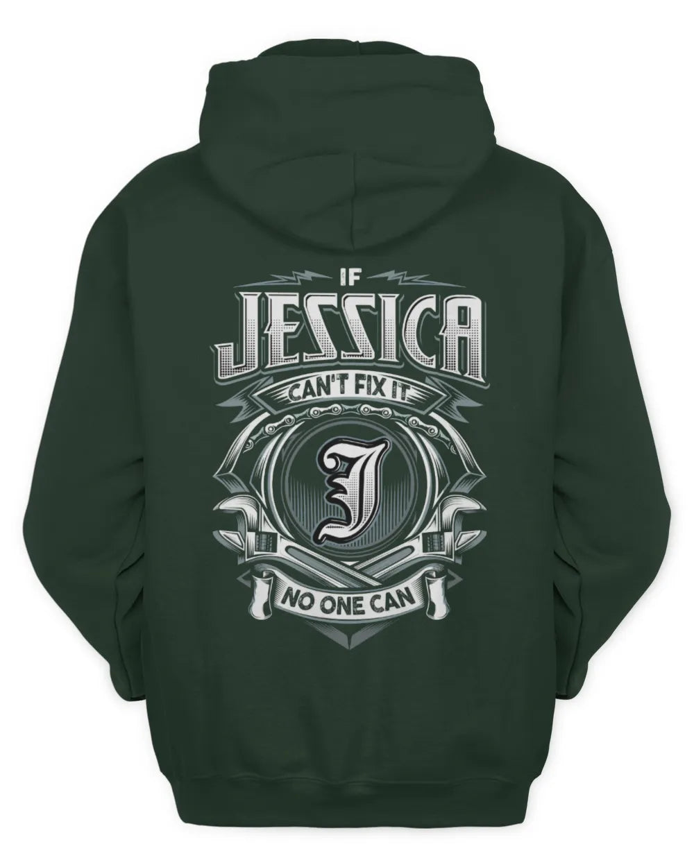 JESSICA AP81-K4-626 - Personalized Ahmed Quote Apparel “If Ahmed Can't Fix It, No One Can” - Unisex Hoodie - Forest Green