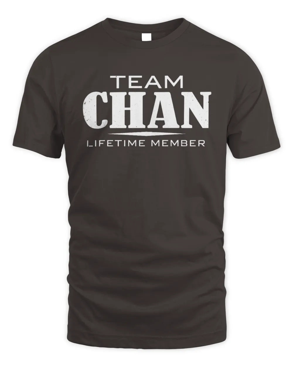 CHAN BL62-K4-128 - Personalized “Team NAME Lifetime Member” - Unisex Standard T-Shirt - Dark Chocolate