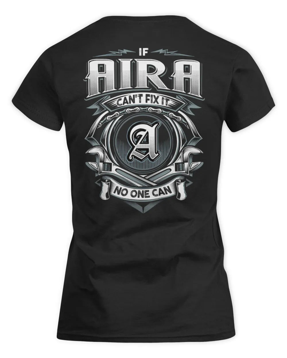 AIRA AP81-K4-626 - Personalized Ahmed Quote Apparel “If Ahmed Can't Fix It, No One Can” - Women's Standard T-Shirt - Black