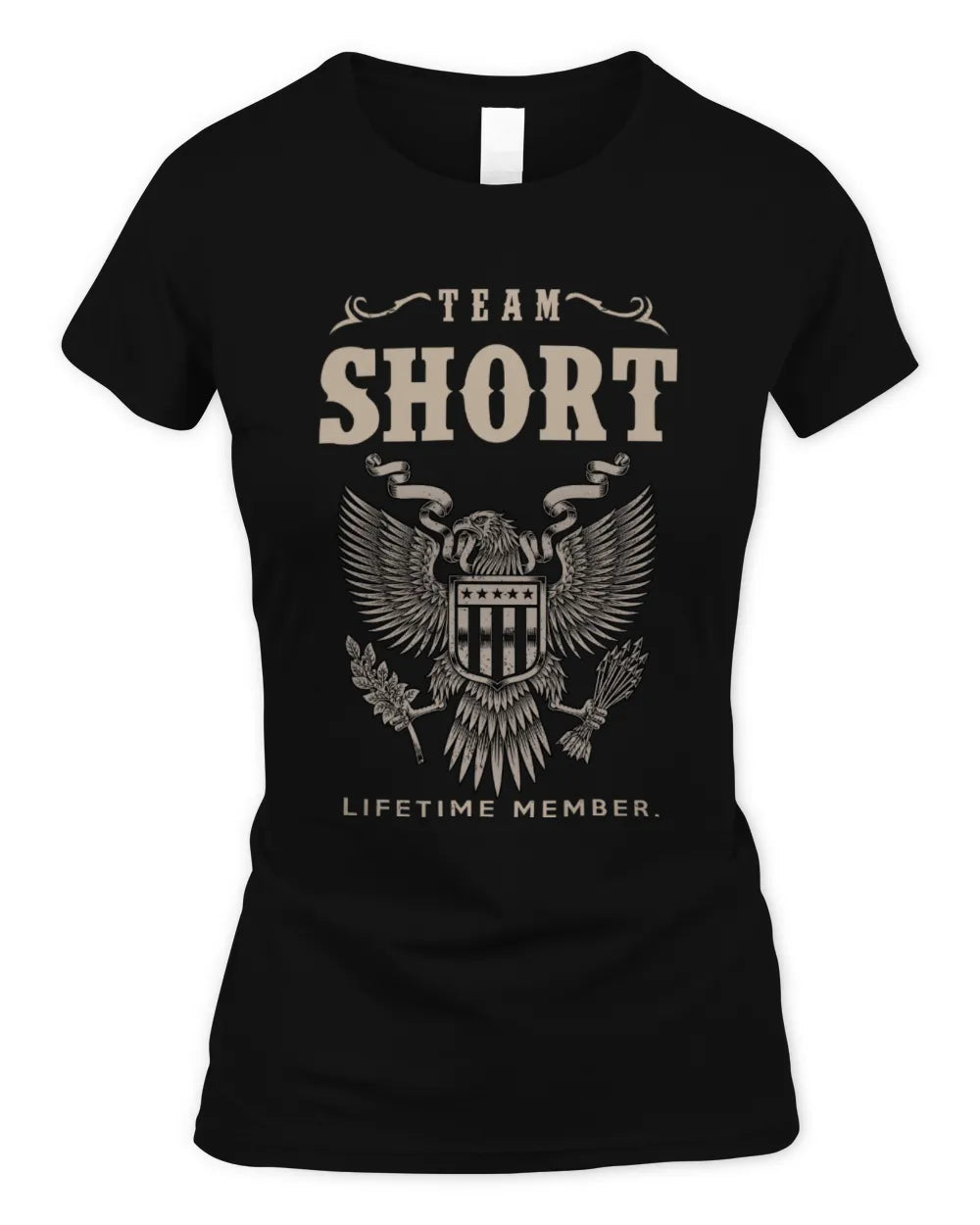 SHORT TP06-K82 – Personalized Classic Style Apparel “Team NAME Lifetime Member” - Women's Standard T-Shirt - Black