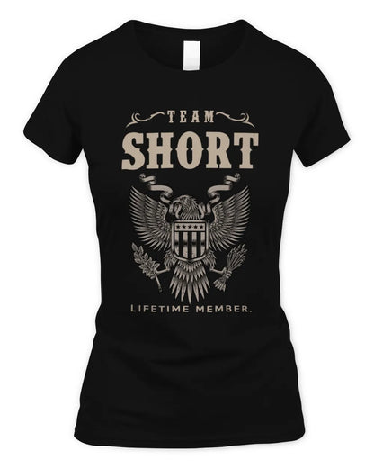 SHORT TP06-K82 – Personalized Classic Style Apparel “Team NAME Lifetime Member” - Women's Standard T-Shirt - Black