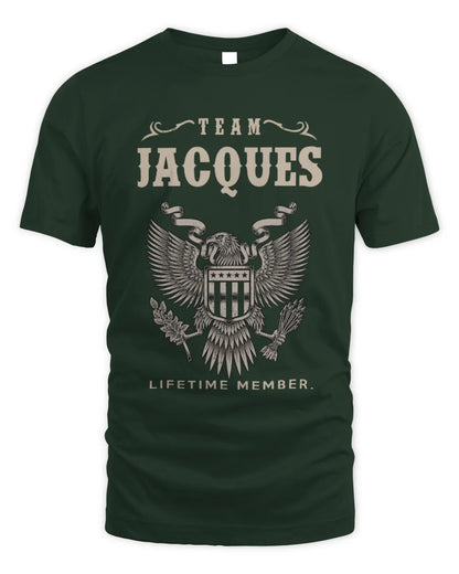 JACQUES TP06-K82 – Personalized Classic Style Apparel “Team NAME Lifetime Member” - Unisex Standard T-Shirt - Forest Green