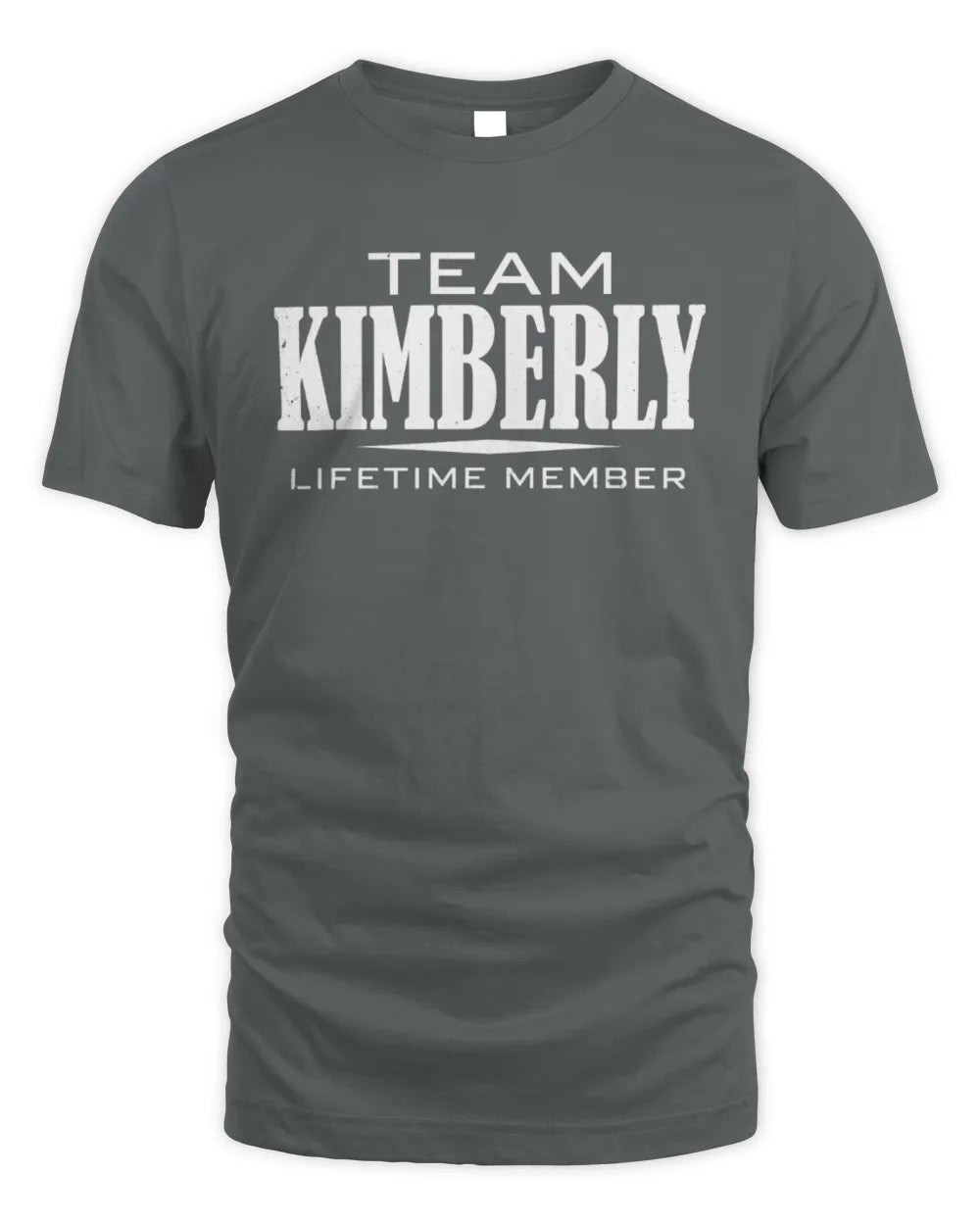 KIMBERLY BL62-K4-128 - Personalized “Team NAME Lifetime Member” - Unisex Standard T-Shirt - Charcoal