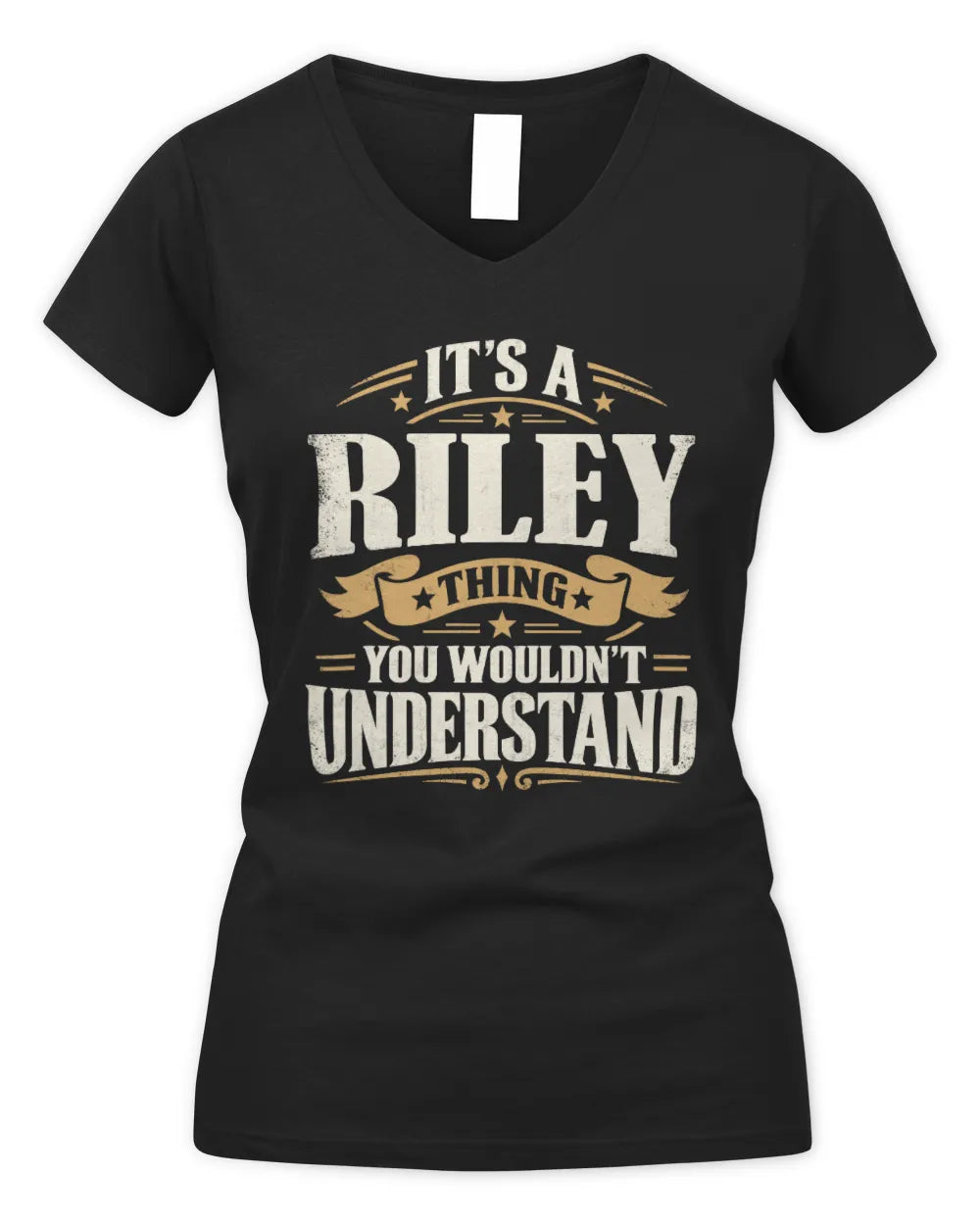 RILEY P08 TH51 - Personalized “It’s a/an [NAME] Thing – You Wouldn’t Understand” Shirt - Women's V-Neck T-Shirt - Black