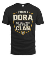 DORA NT1-K008 Cross A/An NAME, You Deal With the Whole Clan | Personalized Vintage T-Shirt - Unisex Standard T-Shirt - Black