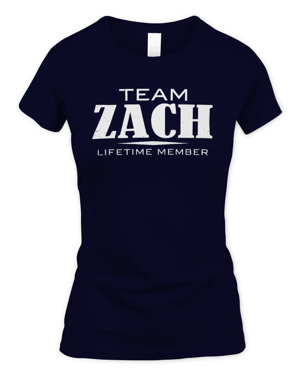 ZACH BL62-K4-128 - Personalized “Team NAME Lifetime Member” - Women's Standard T-Shirt - Navy