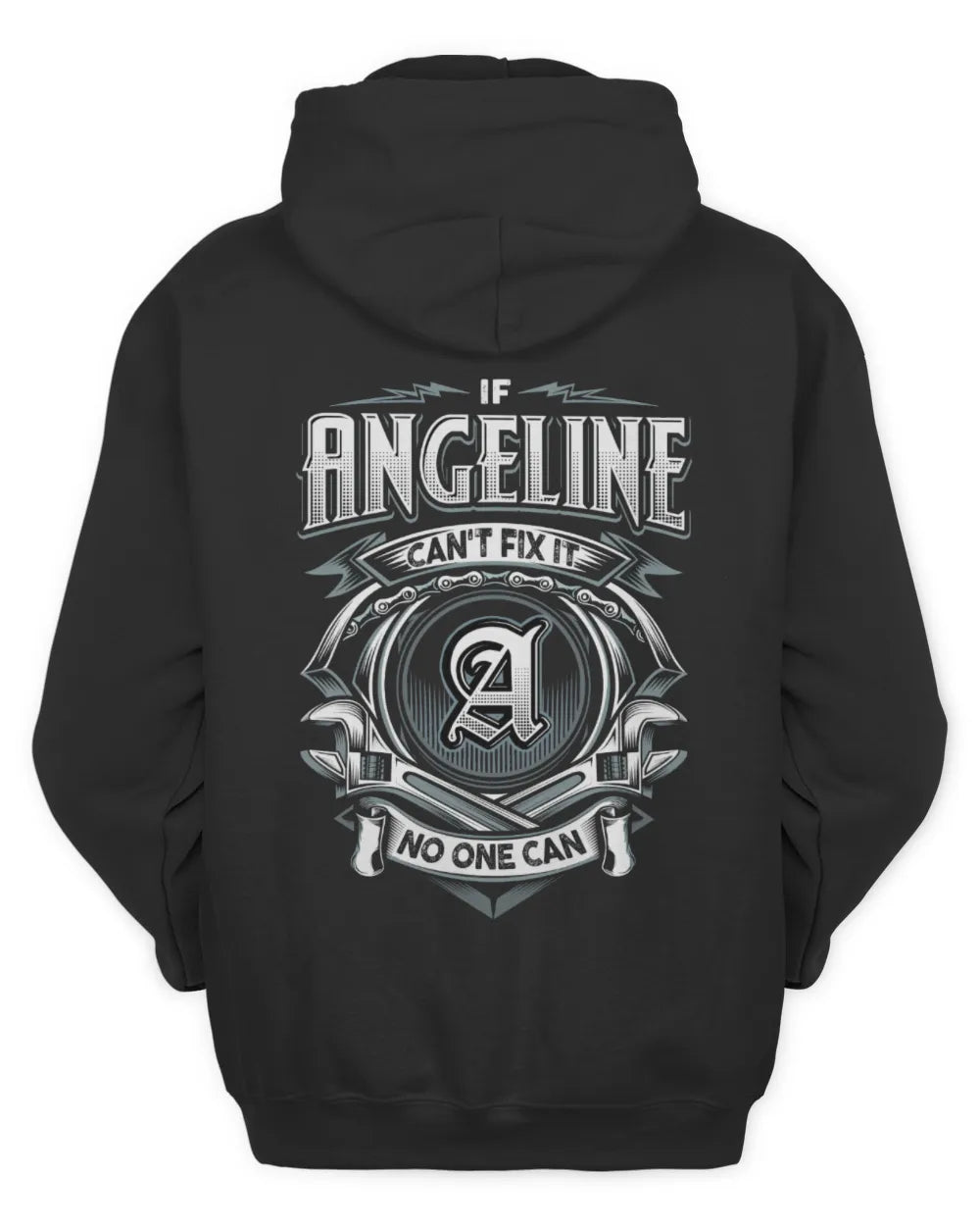 ANGELINE AP81-K4-626 - Personalized Ahmed Quote Apparel “If Ahmed Can't Fix It, No One Can” - Unisex Hoodie - Black