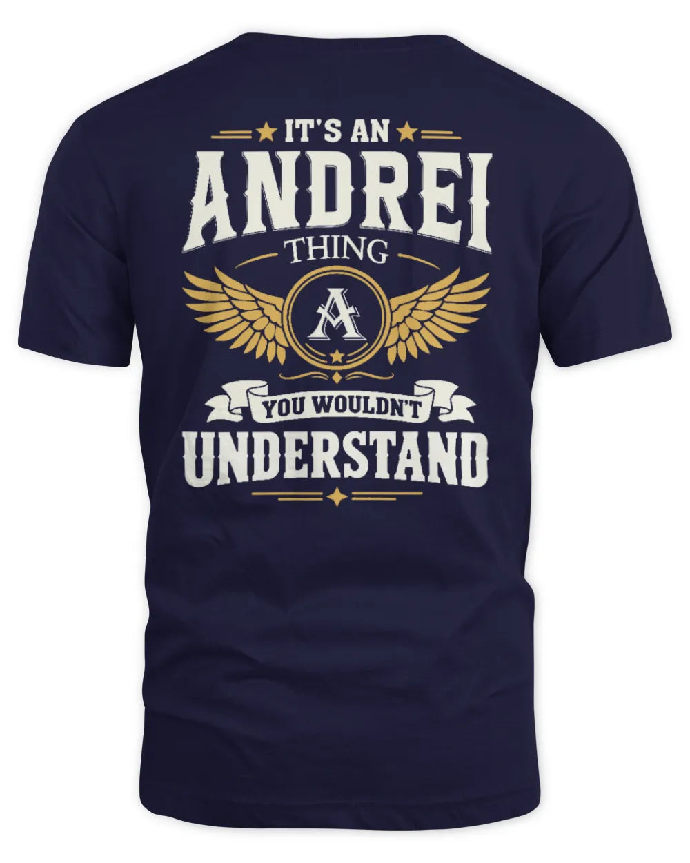 ANDREI KT06-M008 It’s a [NAME] Thing – You Wouldn’t Understand | Personalized Vintage T-Shirt - Unisex Standard T-Shirt - Navy