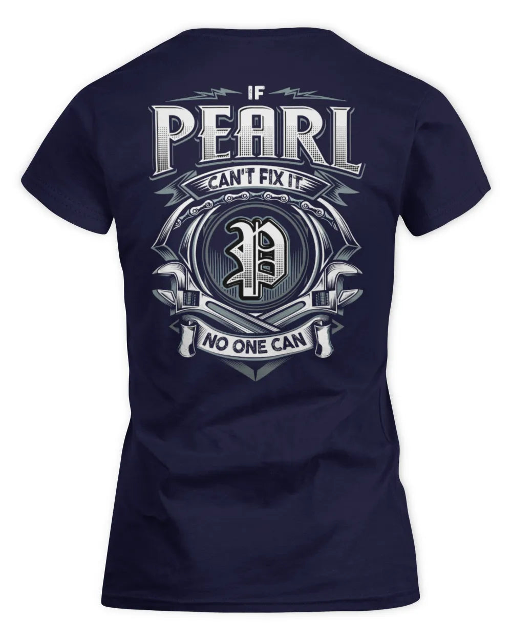PEARL AP81-K4-626 - Personalized Ahmed Quote Apparel “If Ahmed Can't Fix It, No One Can” - Women's Standard T-Shirt - Navy
