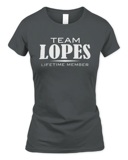 LOPES BL62-K4-128 - Personalized “Team NAME Lifetime Member” - Women's Standard T-Shirt - Charcoal