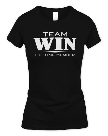 WIN BL62-K4-128 - Personalized “Team NAME Lifetime Member” - Women's Standard T-Shirt - Black